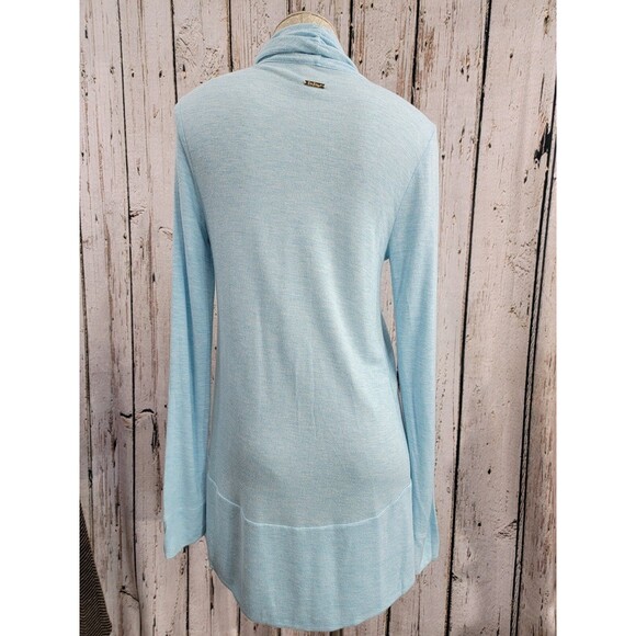 Lilly Pulitzer S Cassine Heather Blue Open Front Cardigan Sweater Knit top EUC - Picture 5 of 10